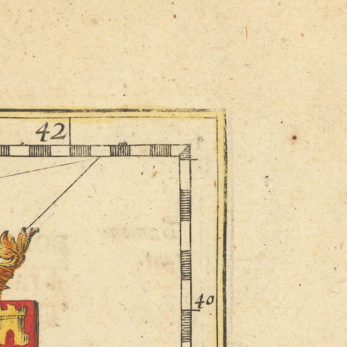 detail of the map from the top right corner