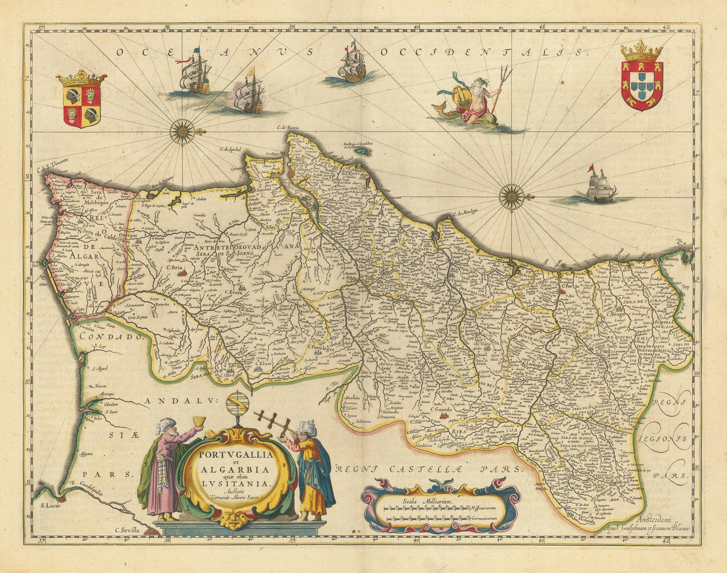 presentation of the map reproduction without a frame