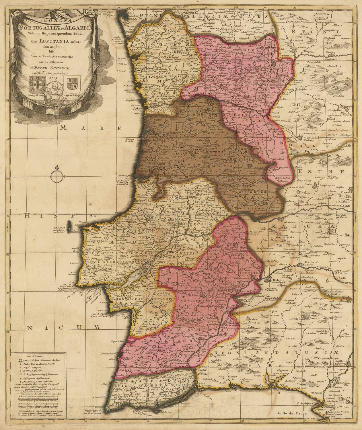 presentation of the map reproduction without a frame