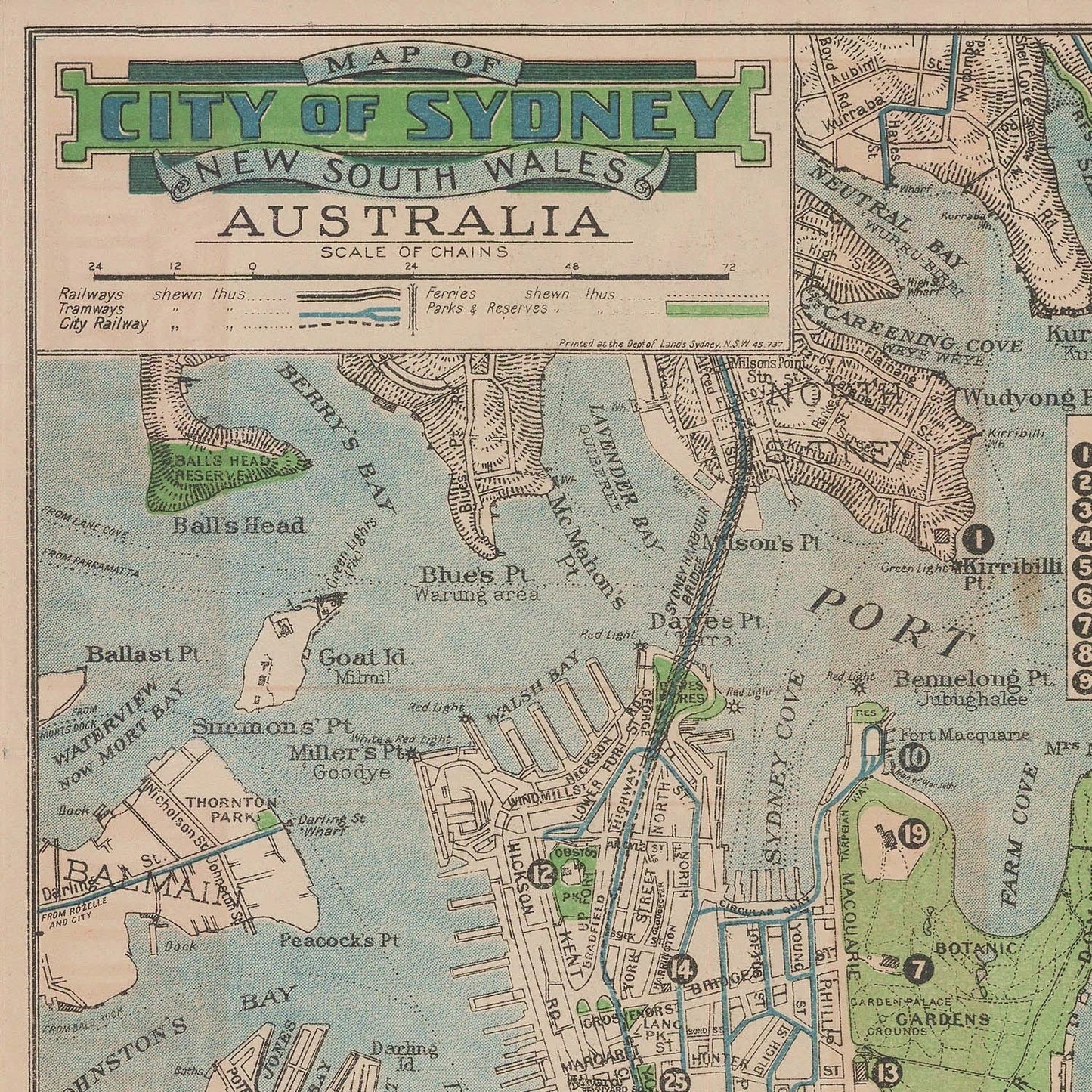 detail of the map from the top left corner