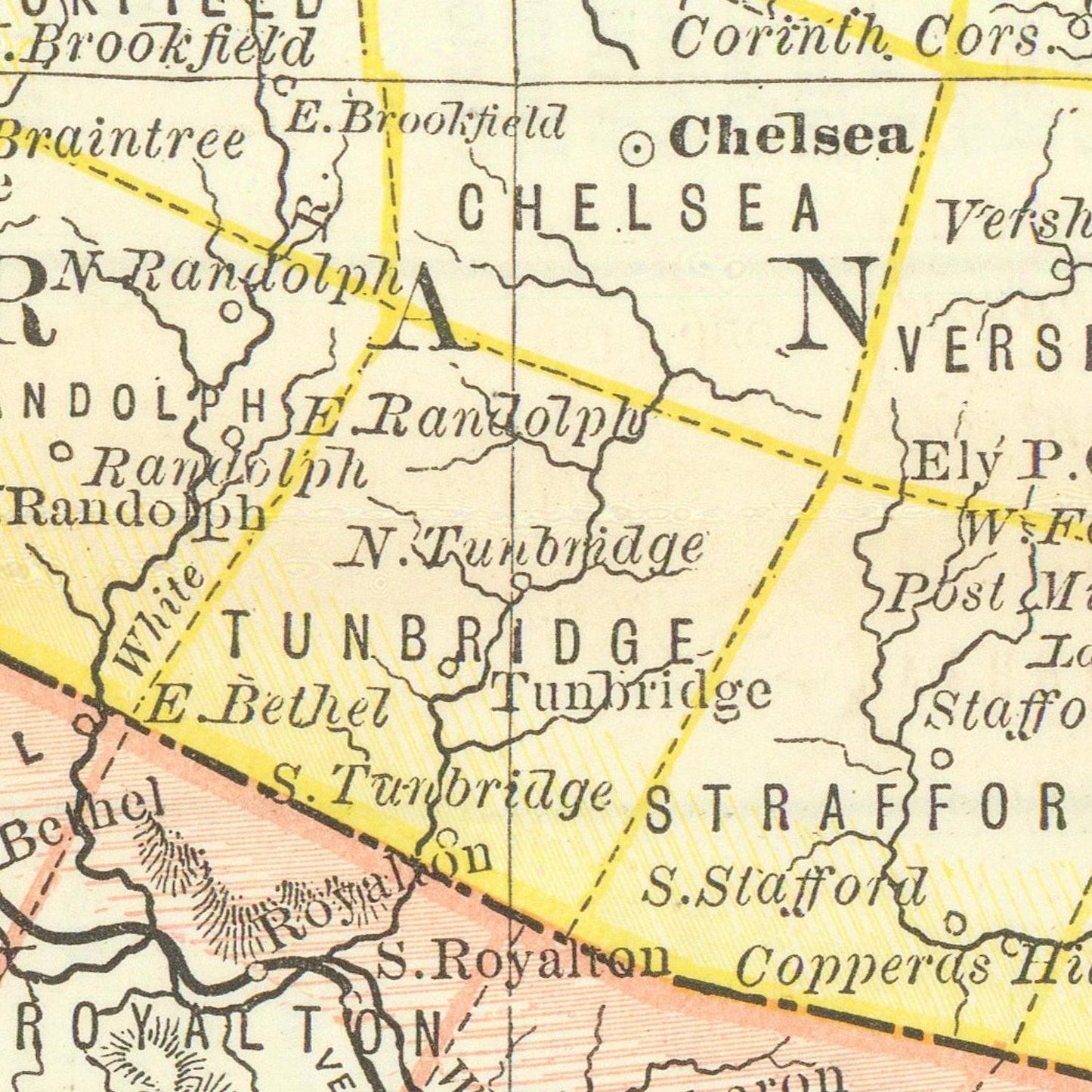 detail of the map from the centre