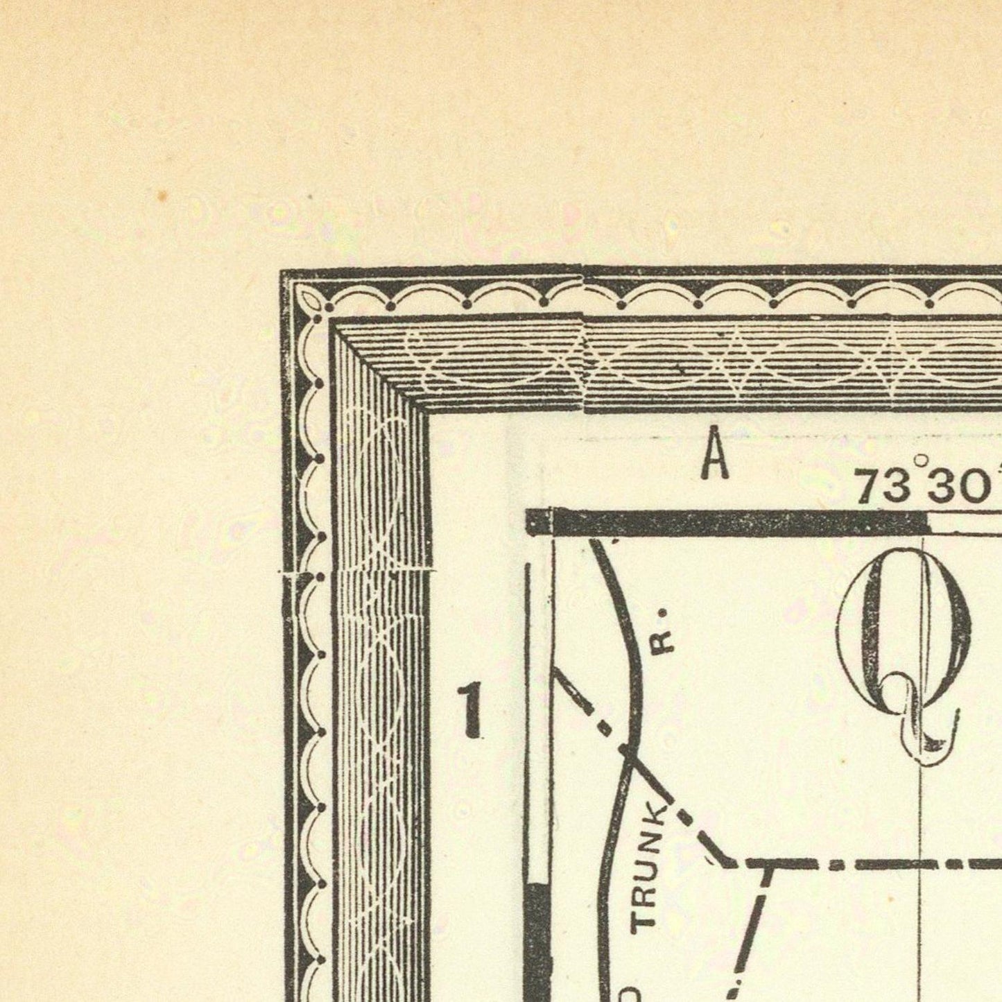 detail of the map from the top left corner