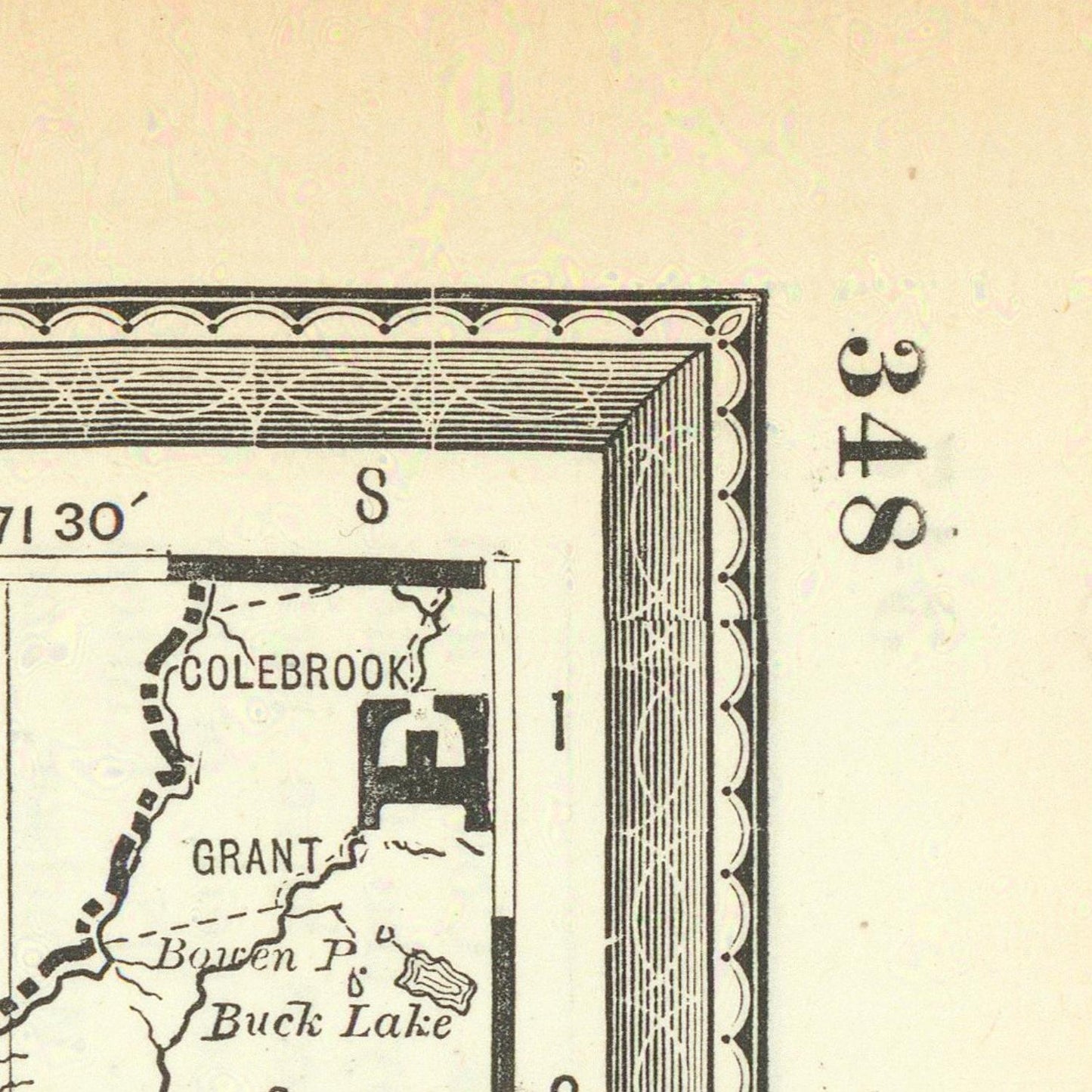 detail of the map from the top right corner