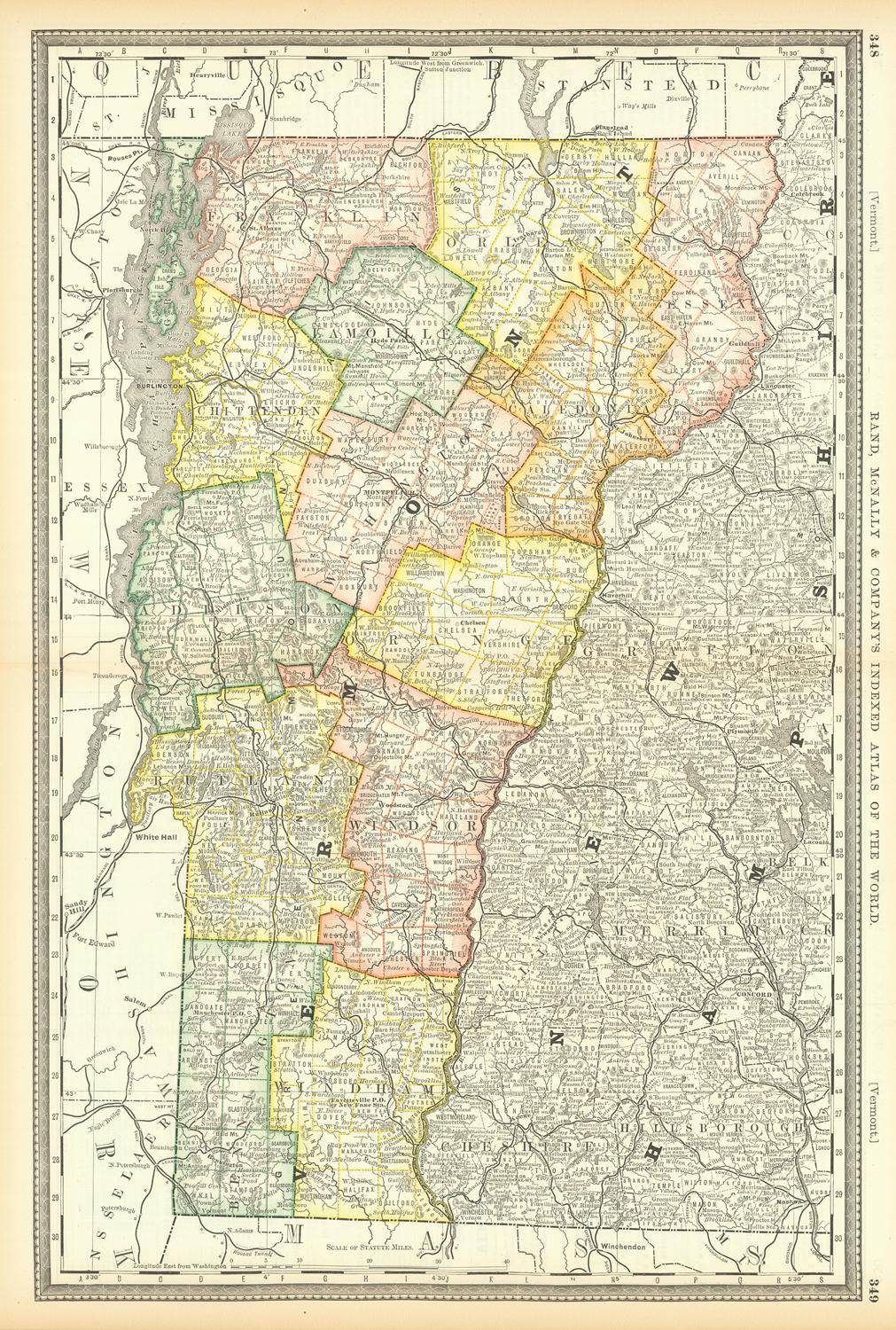 presentation of the map reproduction without a frame