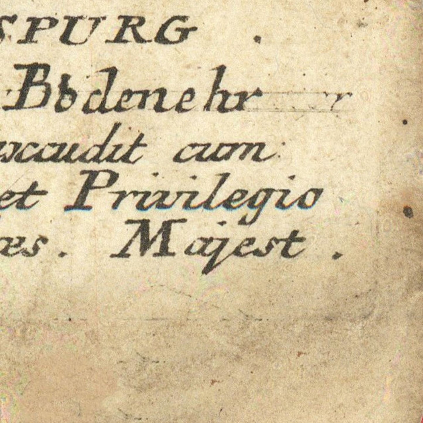 detail of the map from the bottom right corner