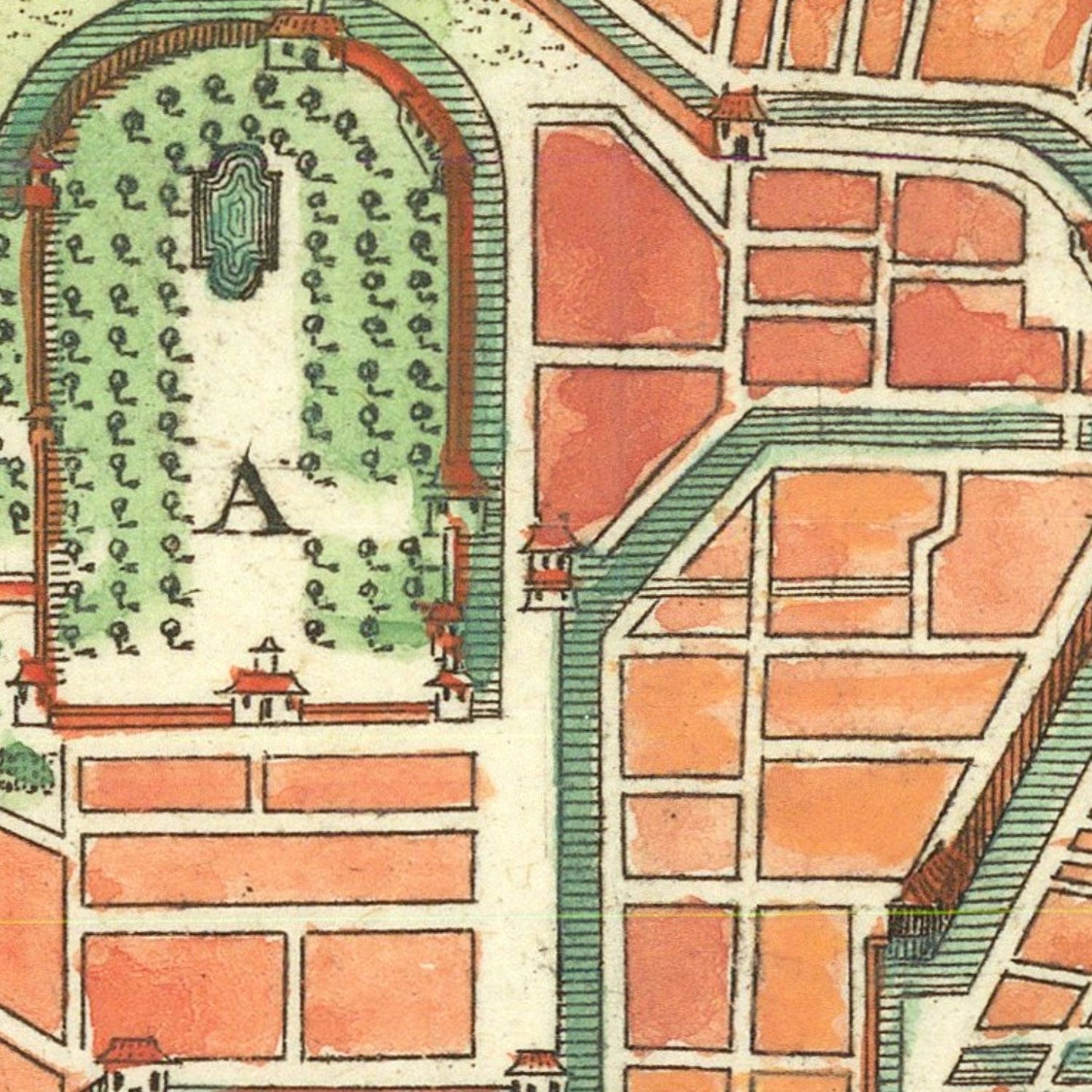 detail of the map from the centre