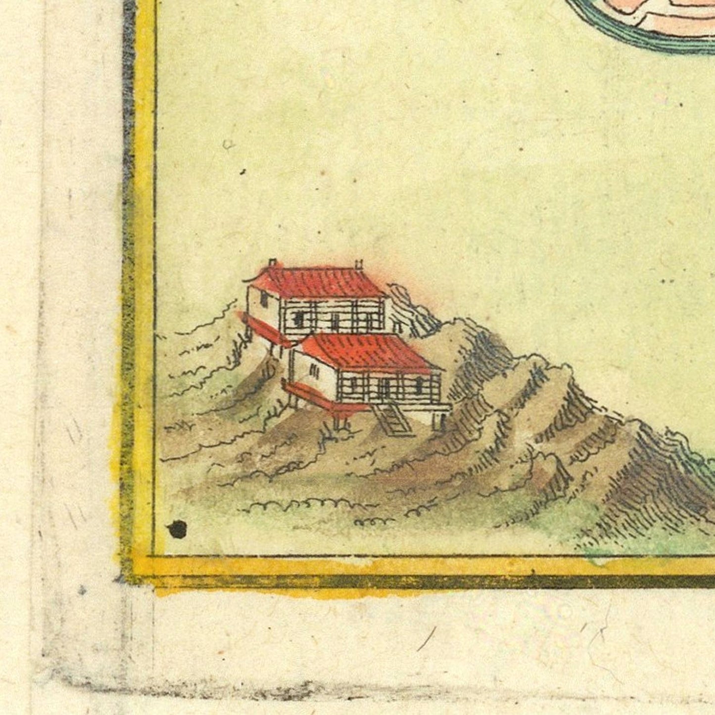 detail of the map from the bottom left corner
