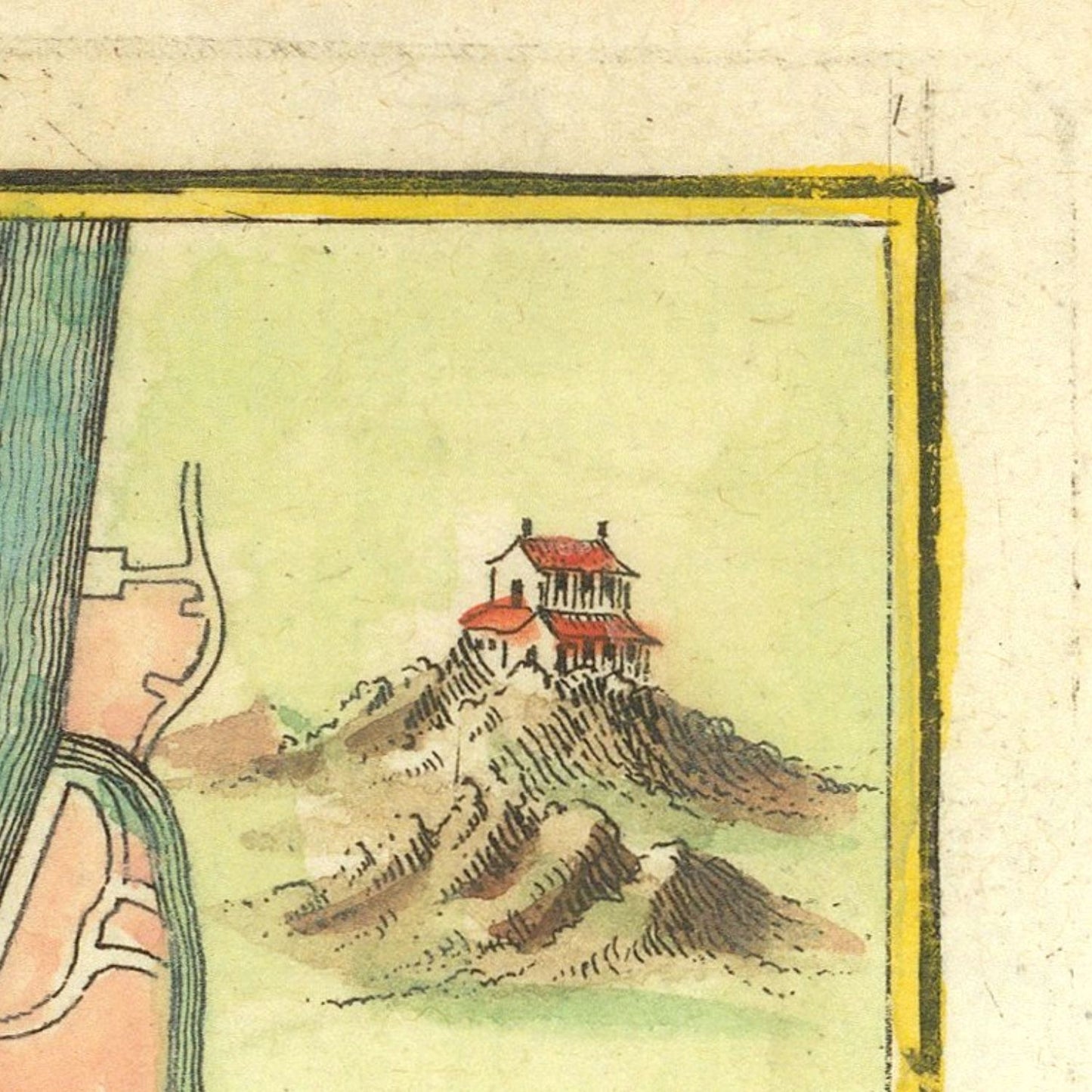 detail of the map from the top right corner