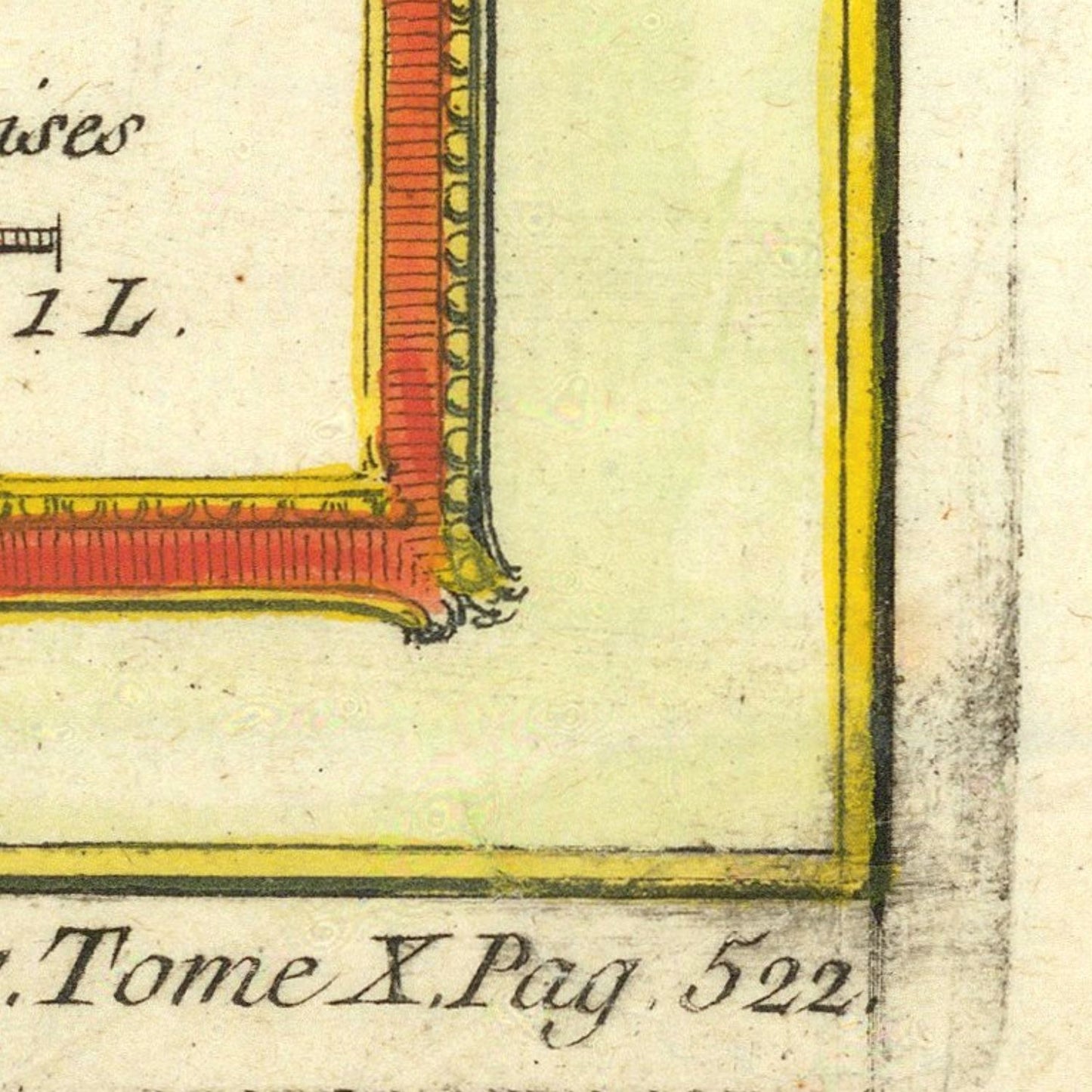 detail of the map from the bottom right corner
