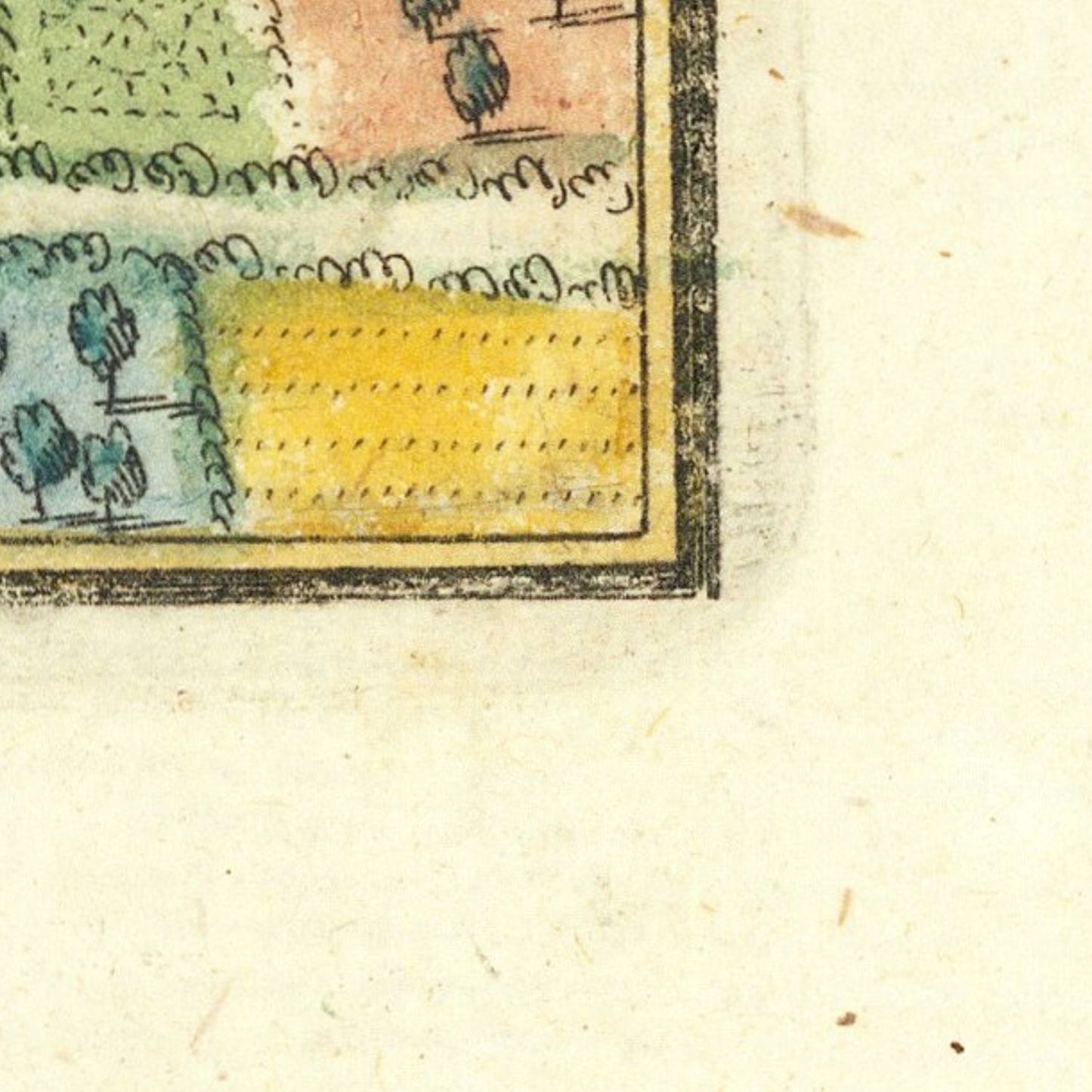 detail of the map from the bottom right corner
