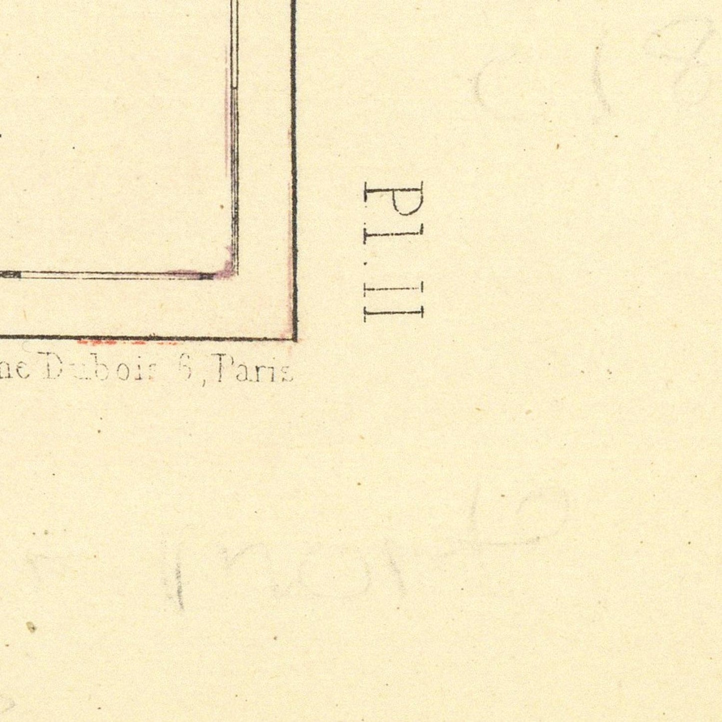 detail of the map from the bottom right corner