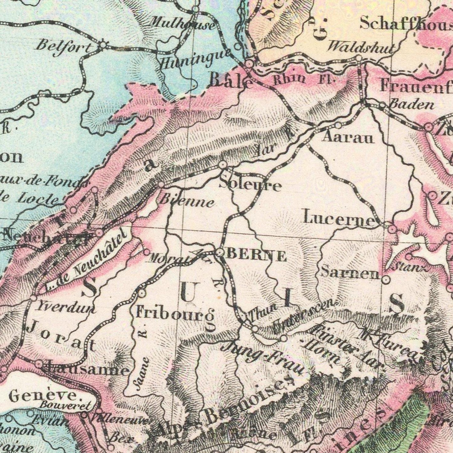 detail of the map from the centre left
