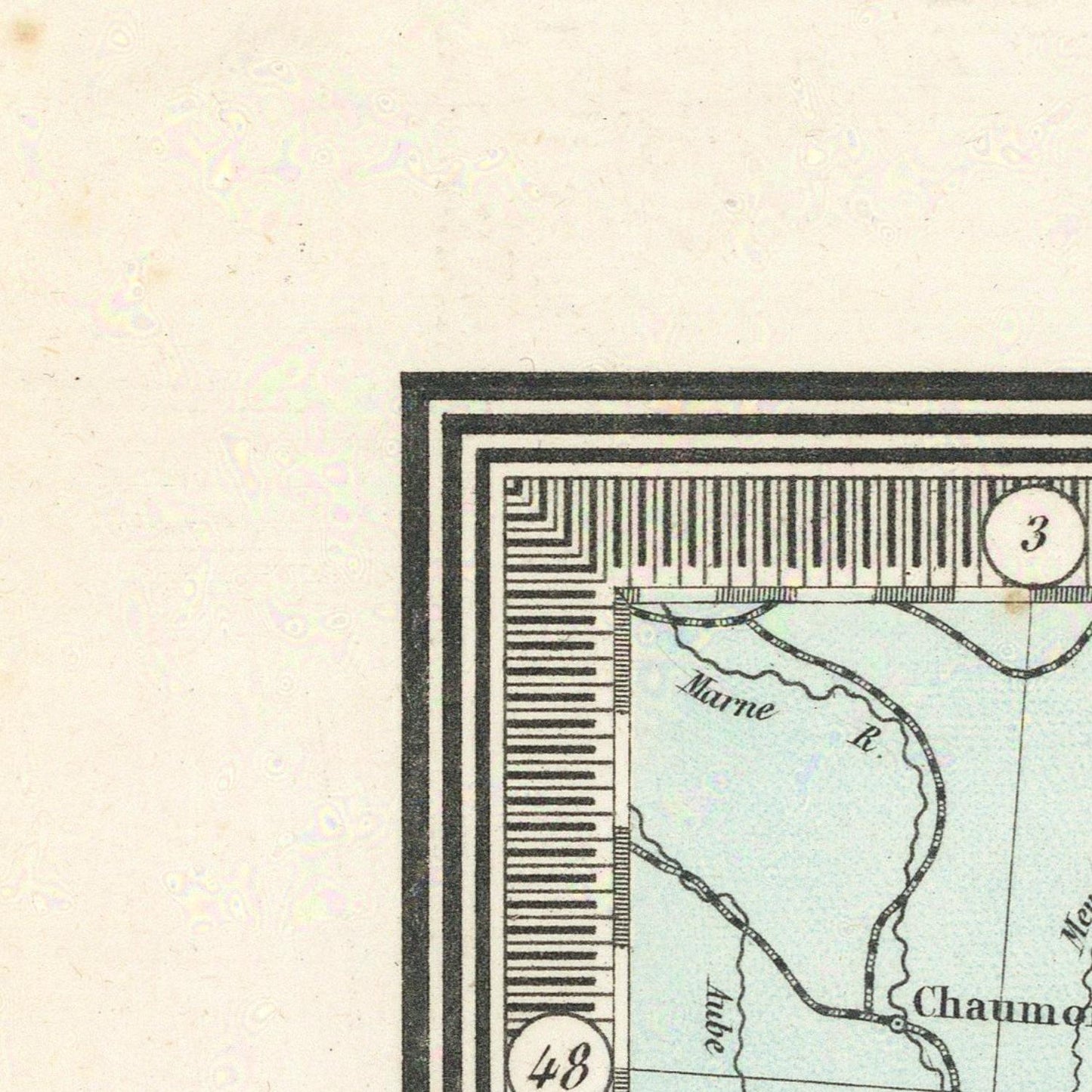detail of the map from the top left corner