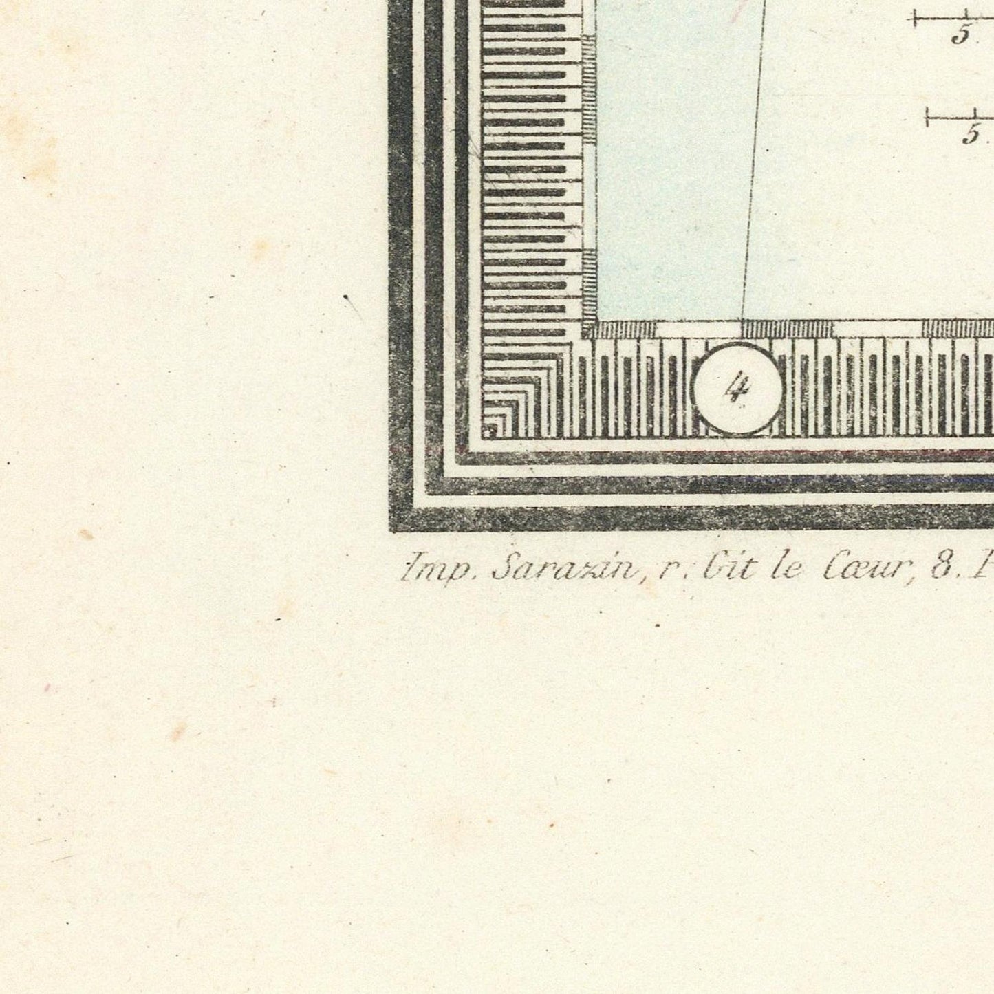 detail of the map from the bottom left corner
