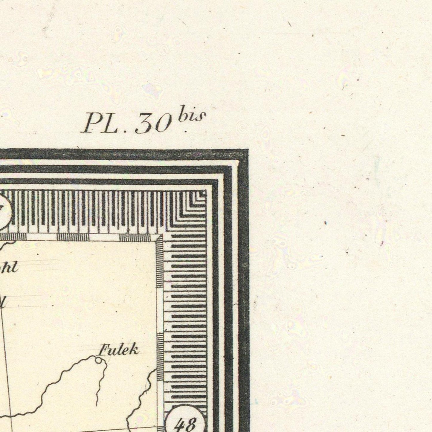 detail of the map from the top right corner