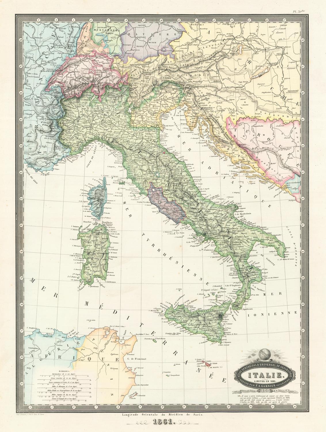 presentation of the map reproduction without a frame
