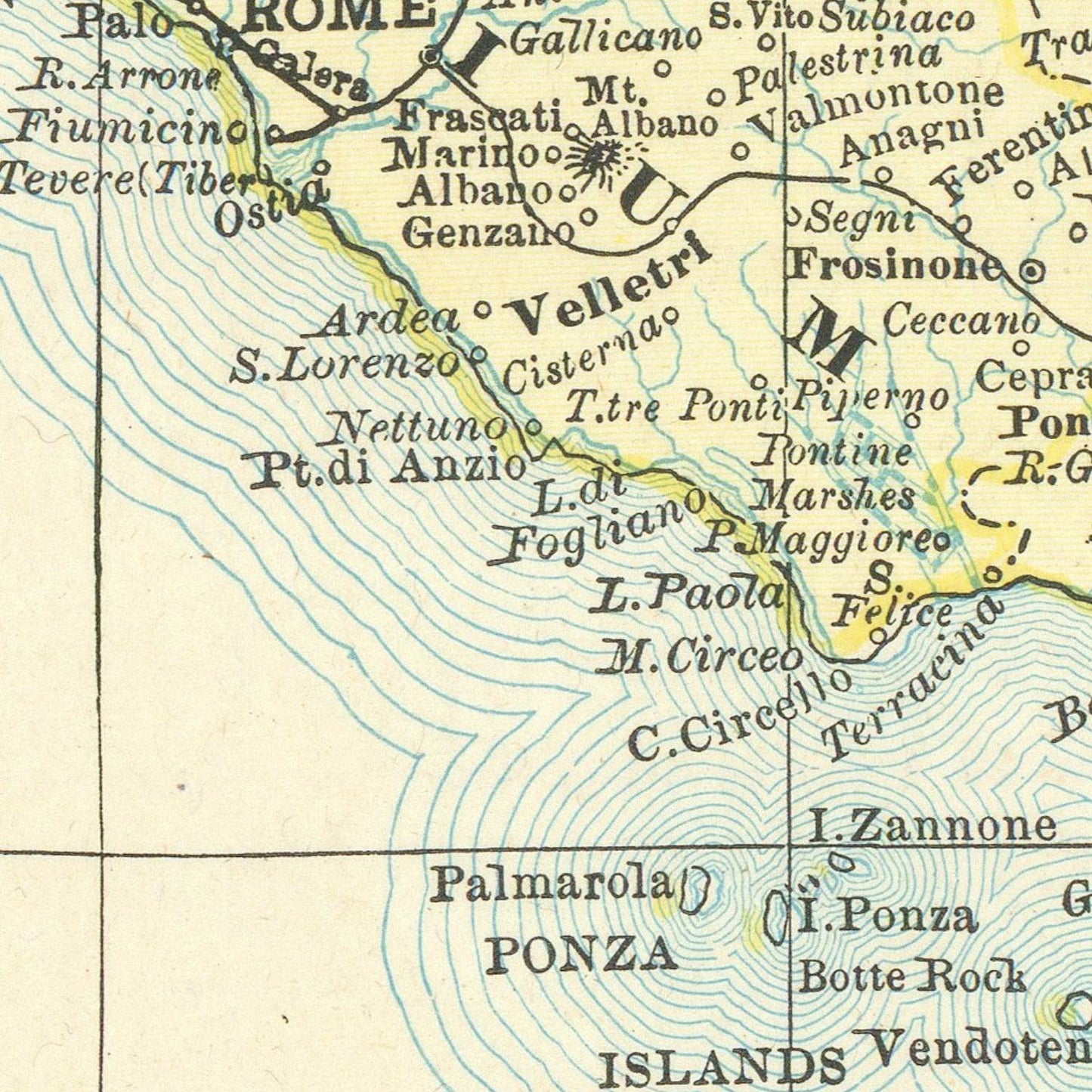 detail of the map from the centre