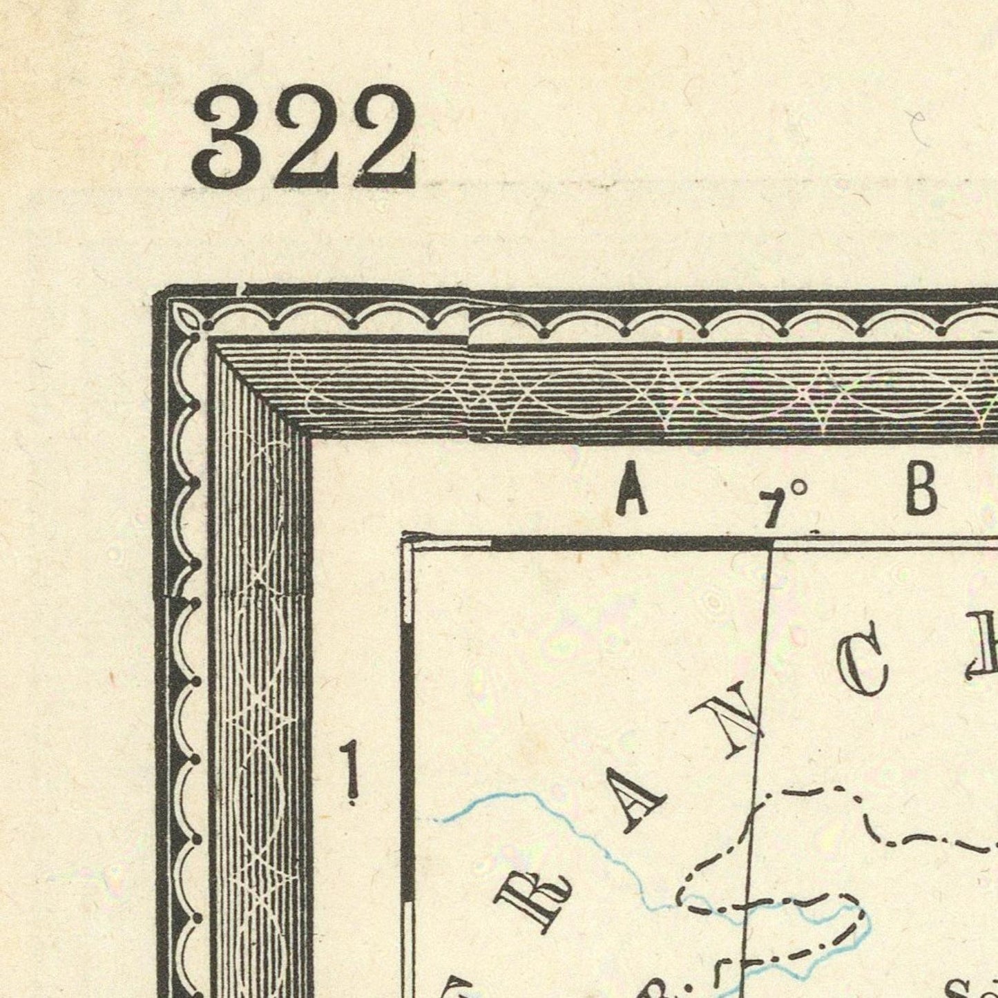 detail of the map from the top left corner