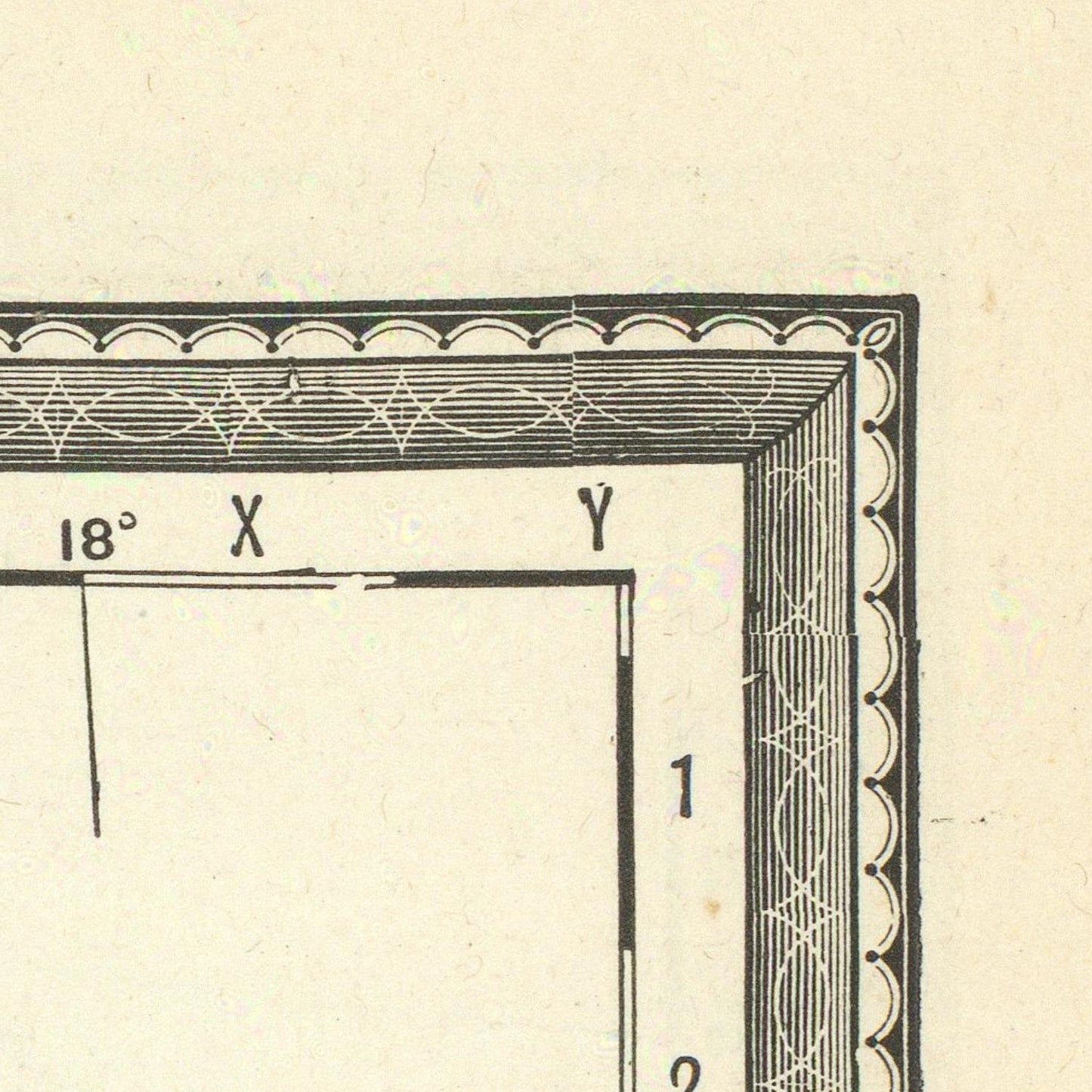 detail of the map from the top right corner