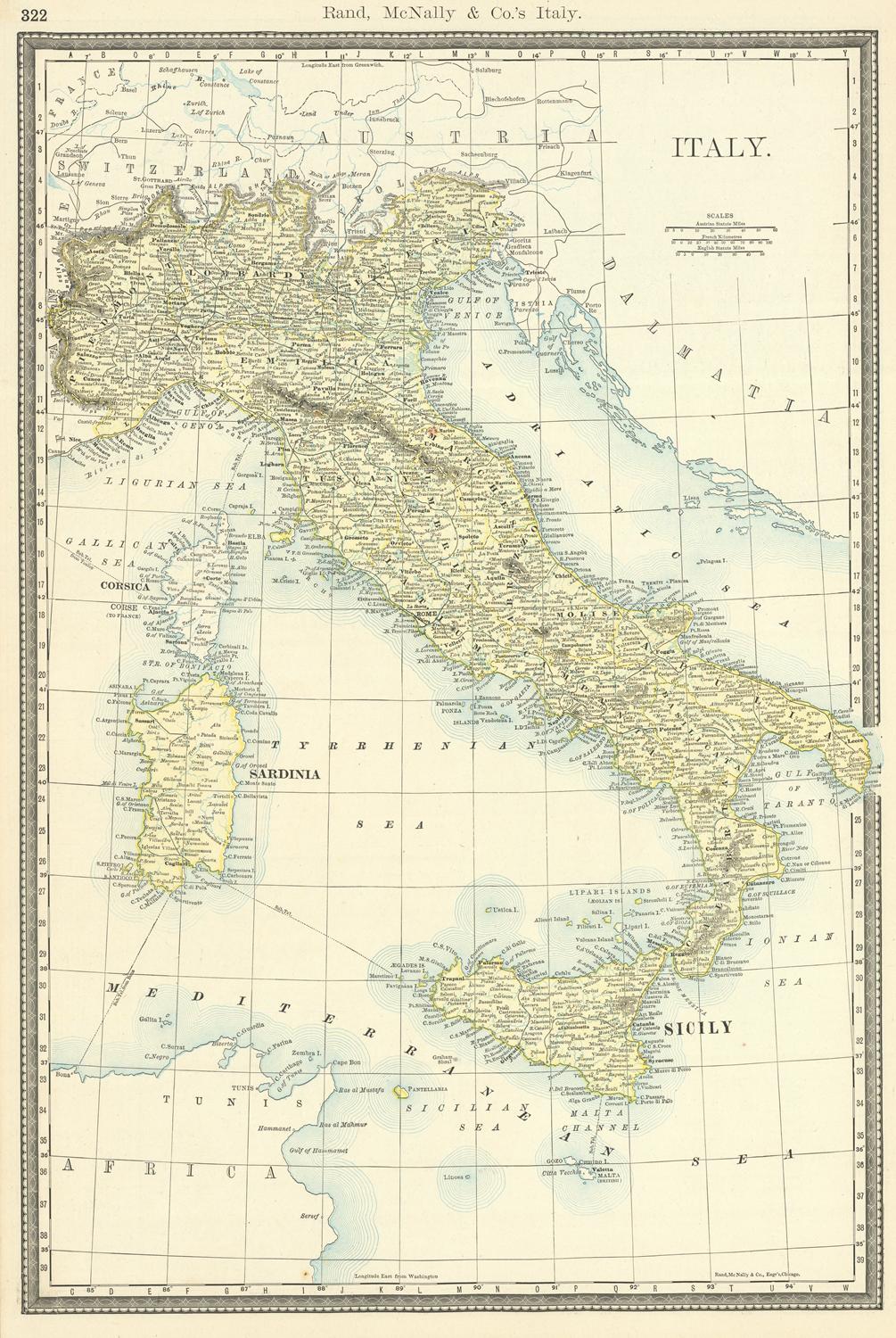 presentation of the map reproduction without a frame
