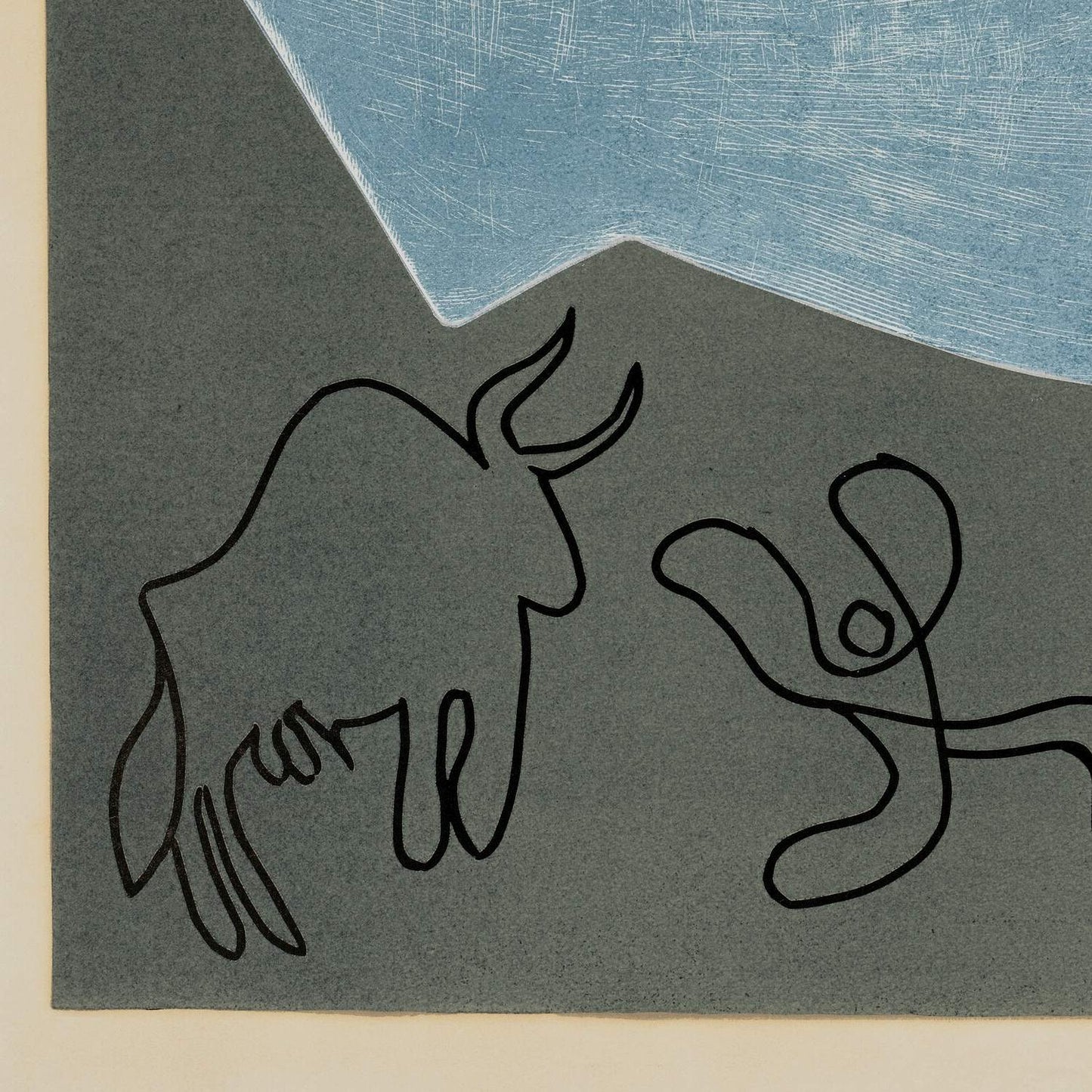 detail of the fine art reproduction from the bottom left corner