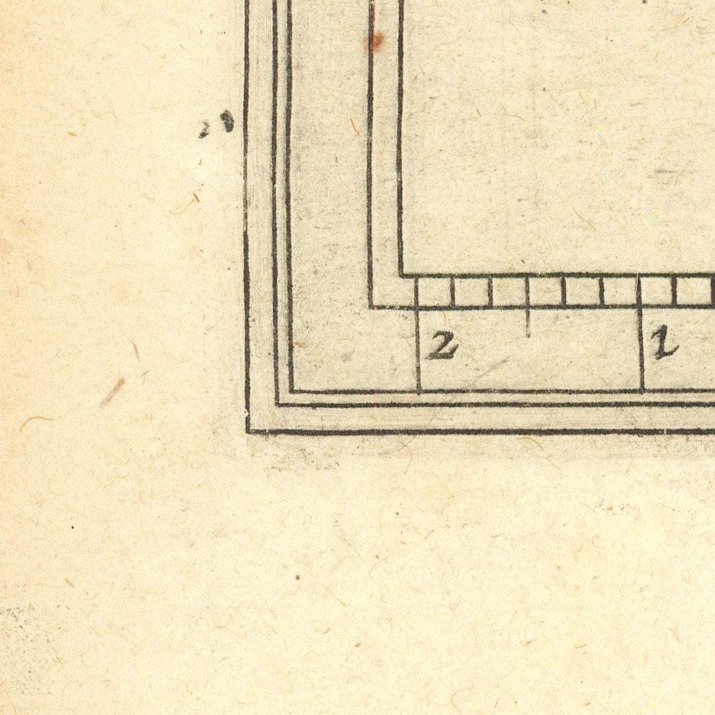 detail of the map from the bottom left corner