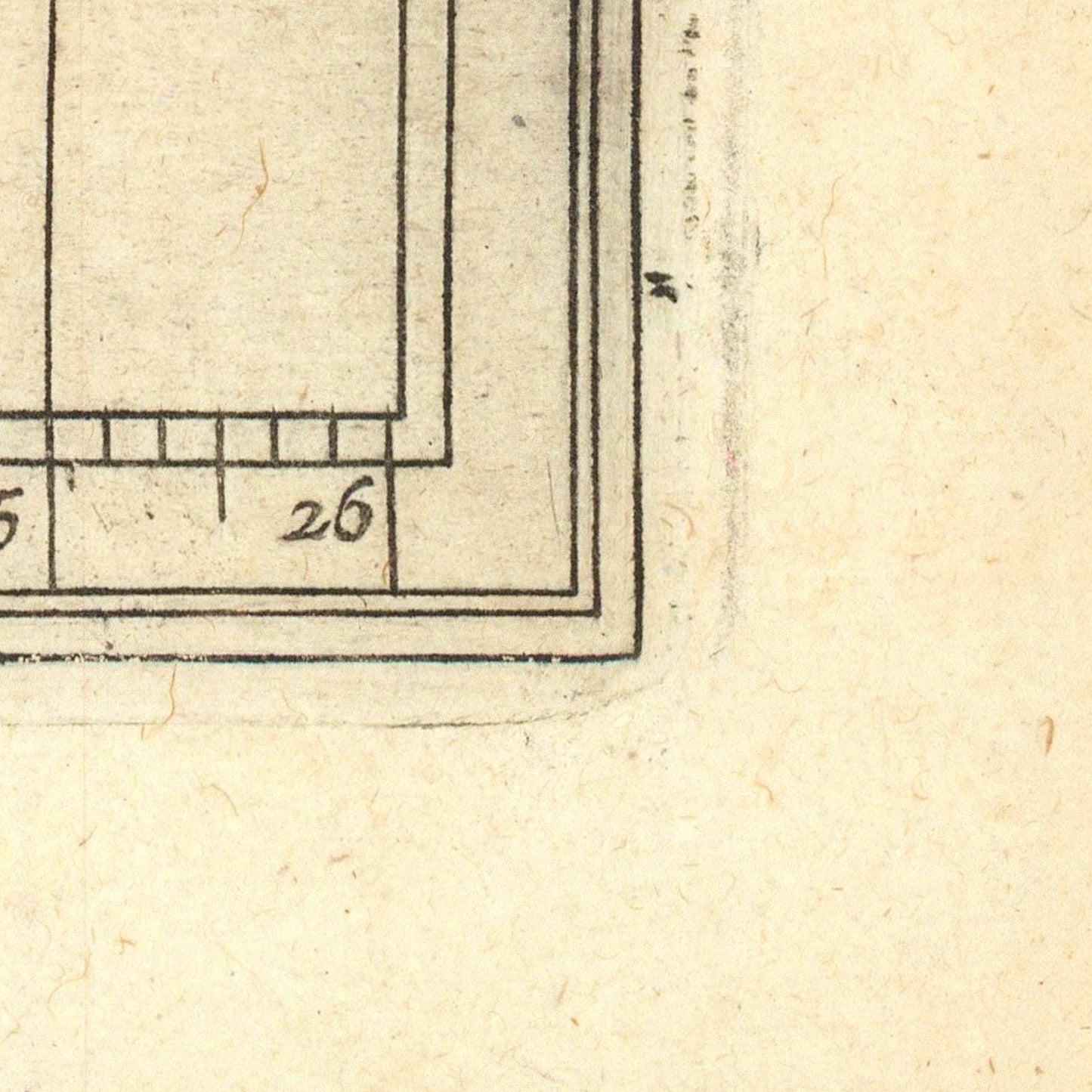 detail of the map from the bottom right corner