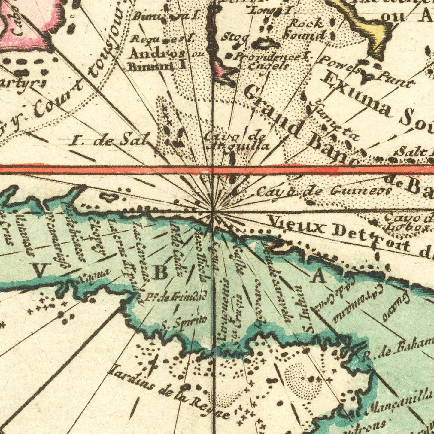 detail of the map from the centre