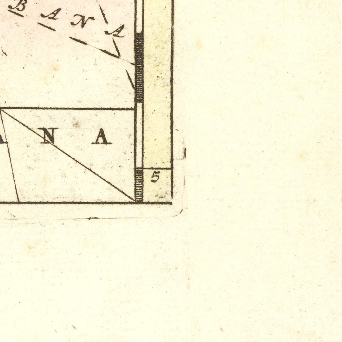 detail of the map from the bottom right corner