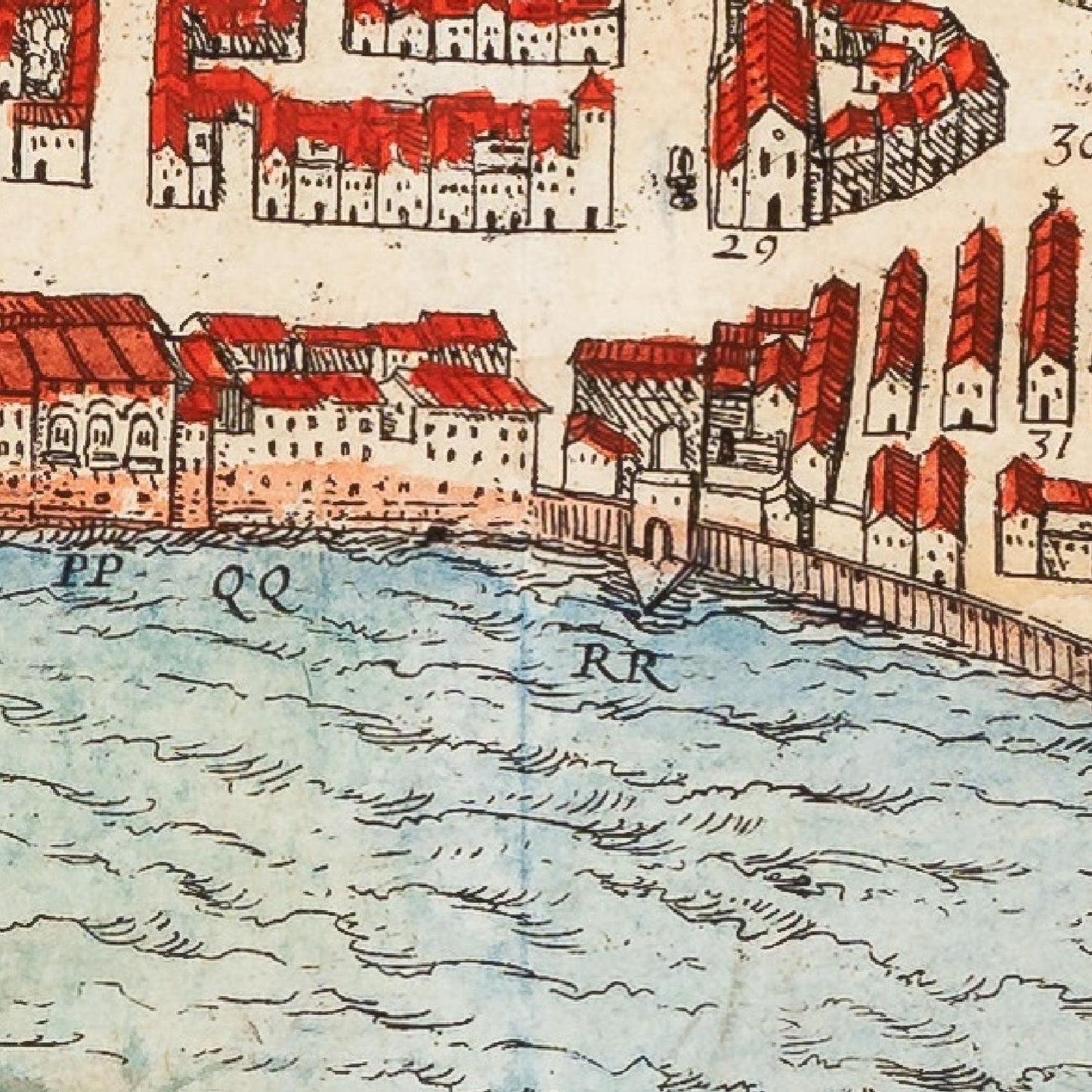 detail of the map from the centre