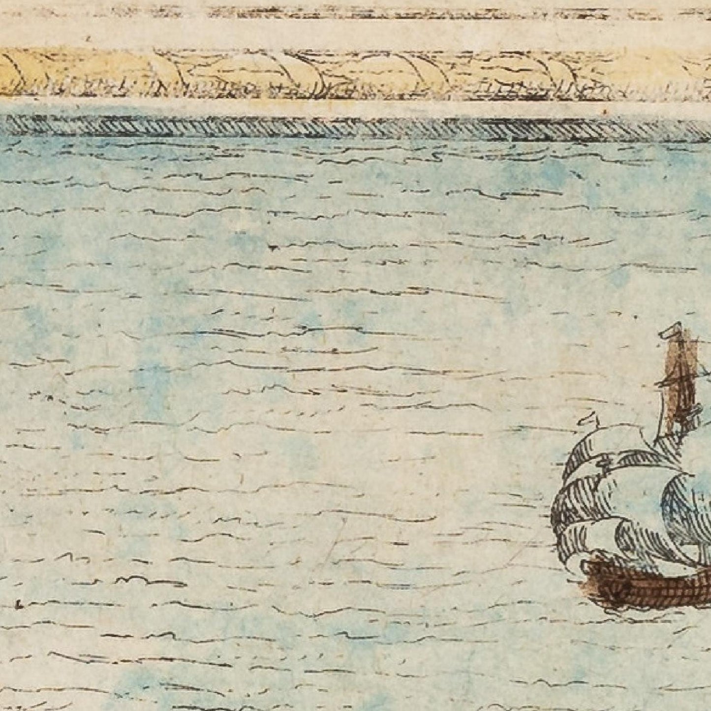 detail of the map from the centre left