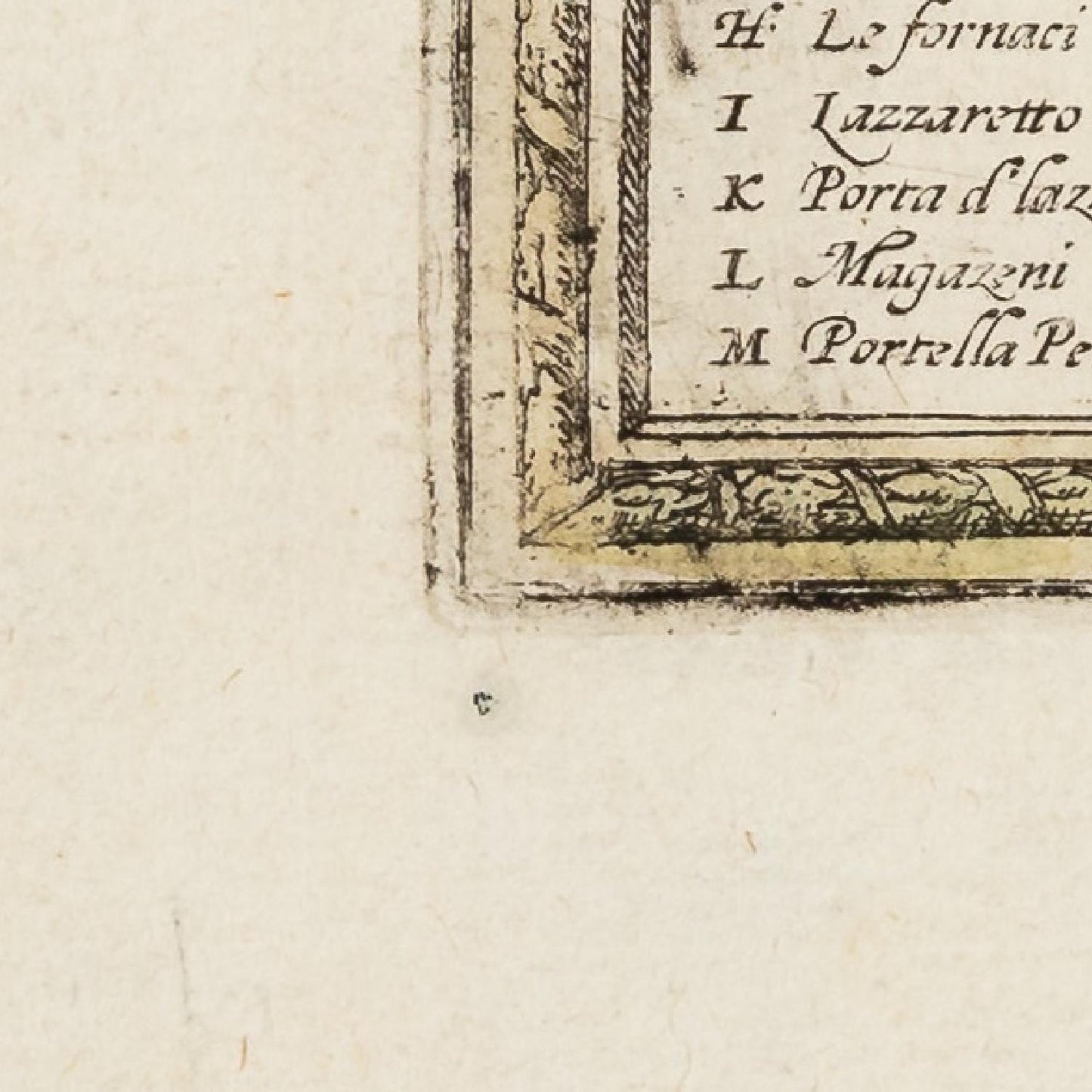 detail of the map from the bottom left corner