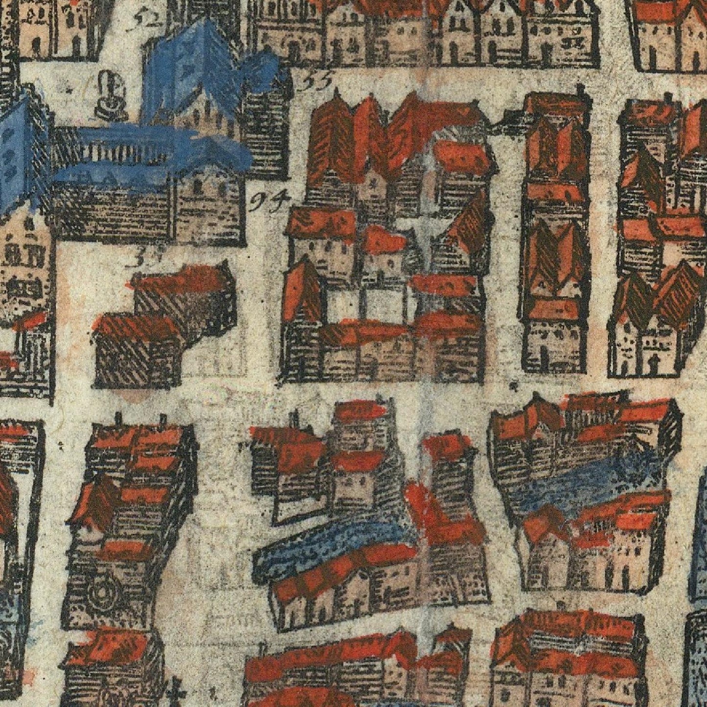 detail of the map from the centre