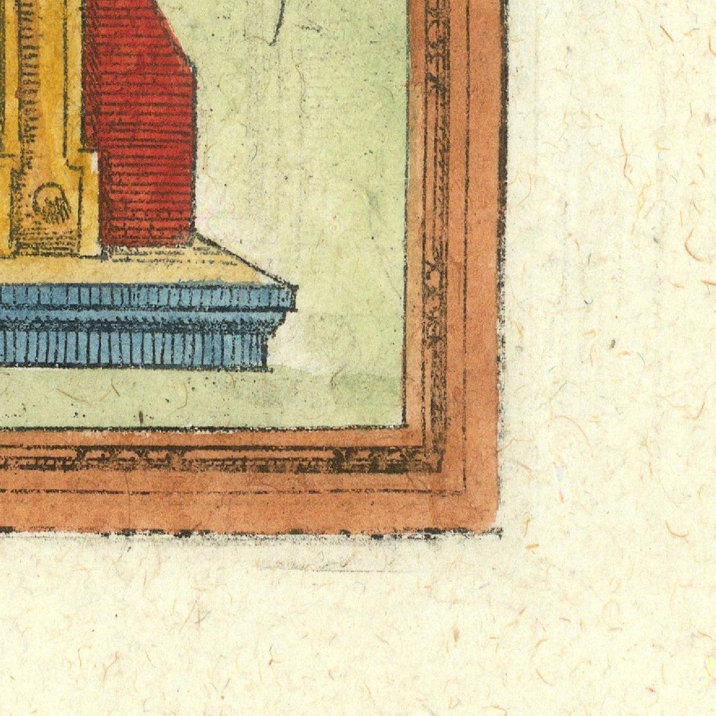 detail of the map from the bottom right corner