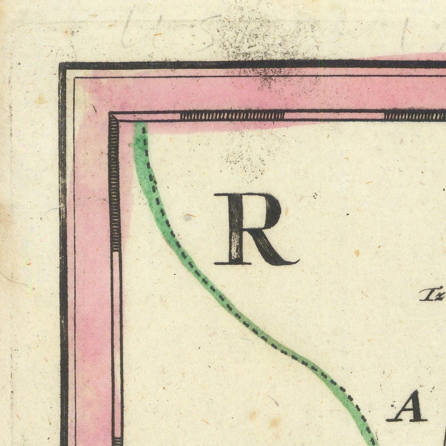 detail of the map from the top left corner