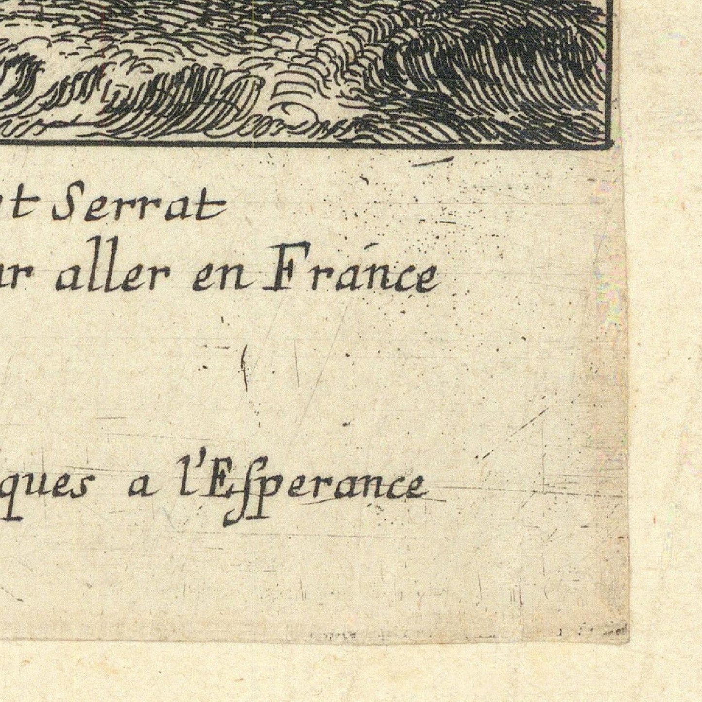 detail of the map from the bottom right corner