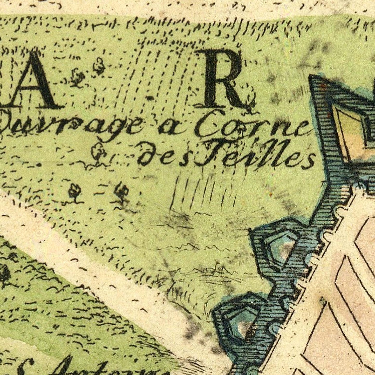 detail of the map from the centre