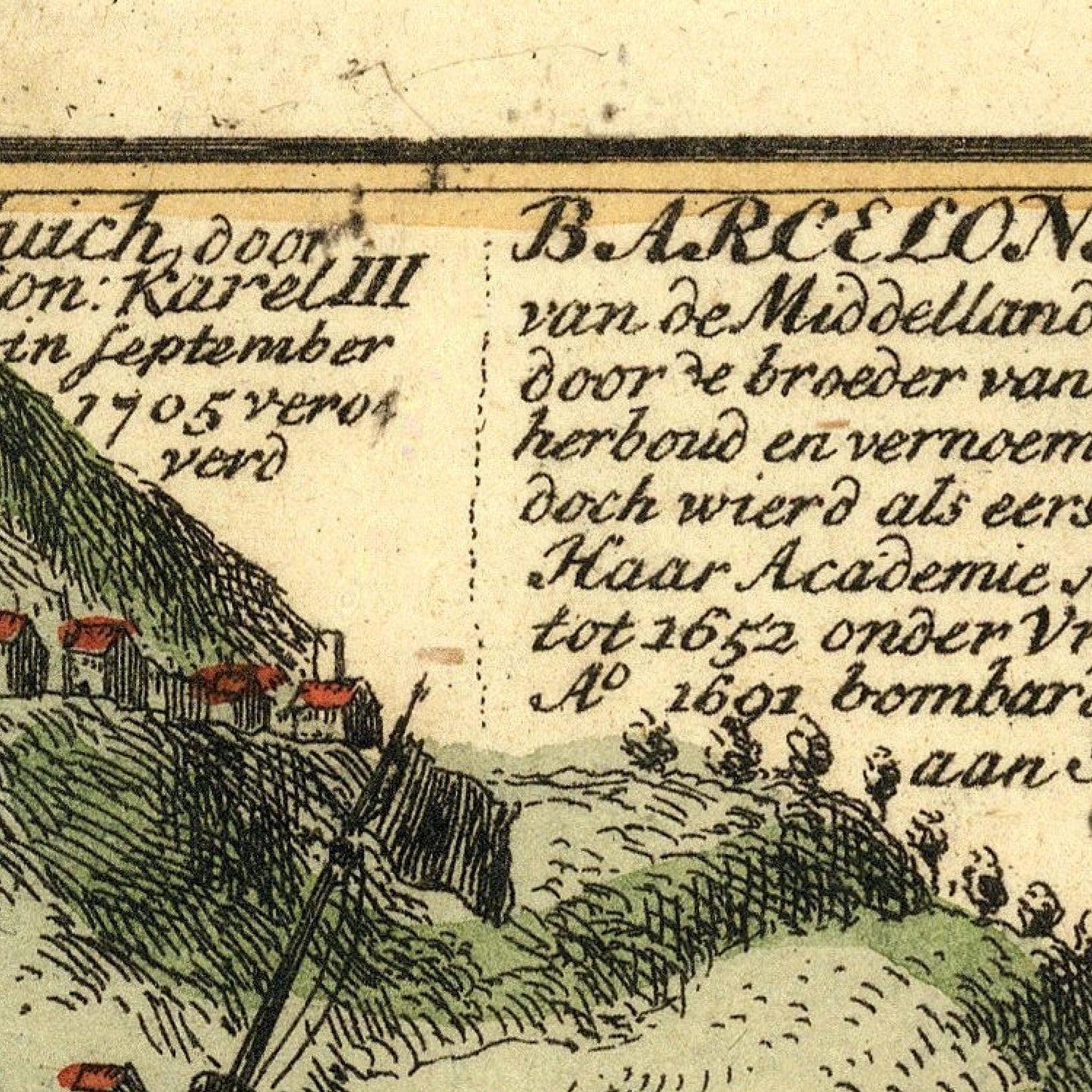 detail of the map from the centre left