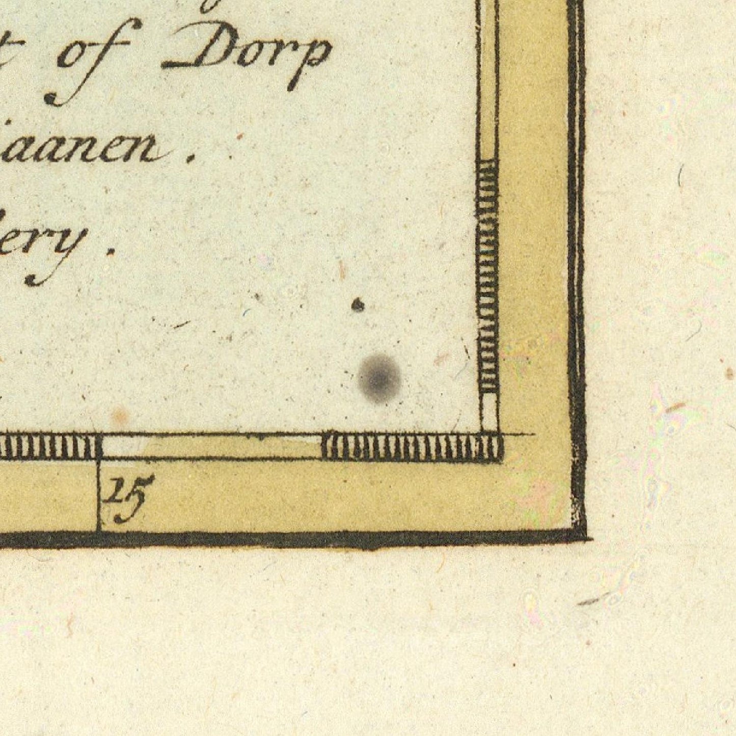 detail of the map from the bottom right corner