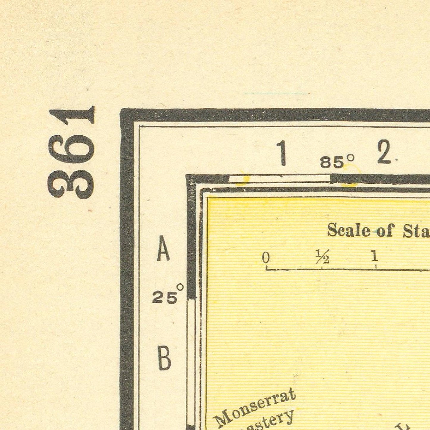detail of the map from the top left corner