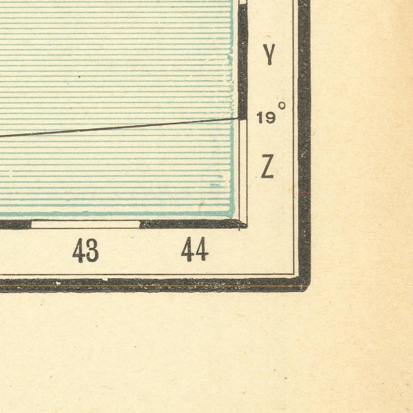 detail of the map from the bottom right corner