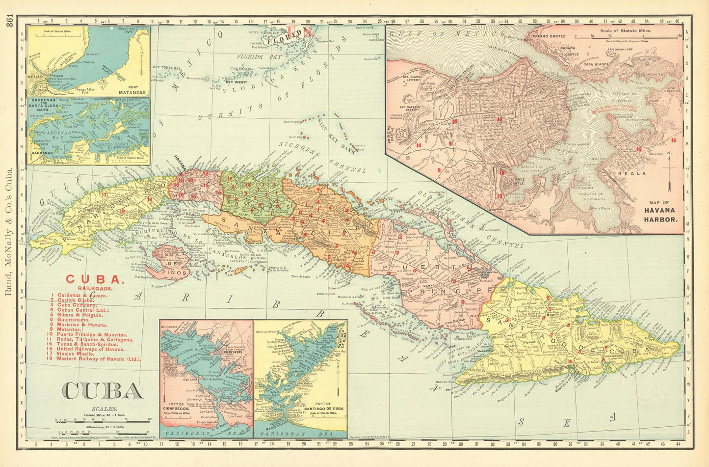 presentation of the map reproduction without a frame