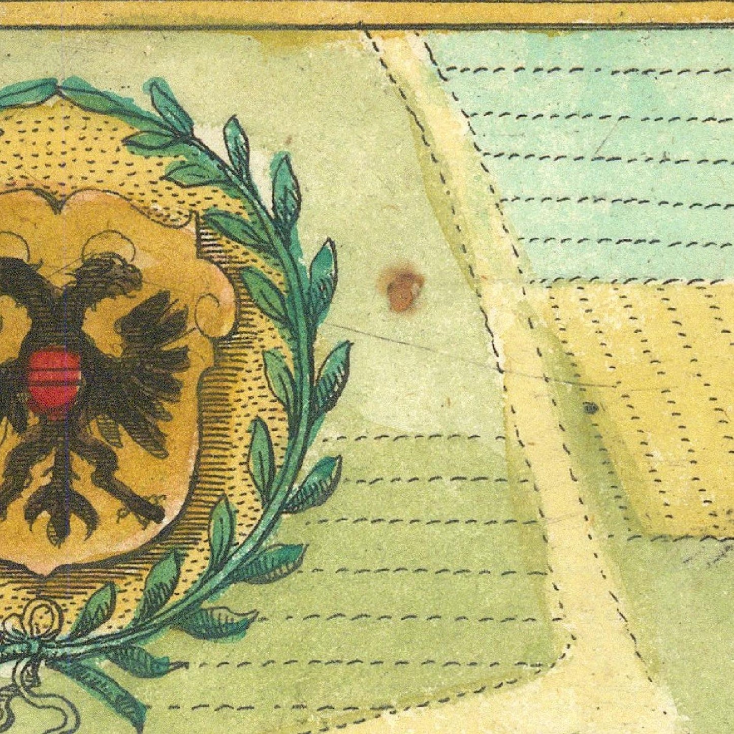 detail of the map from the centre left