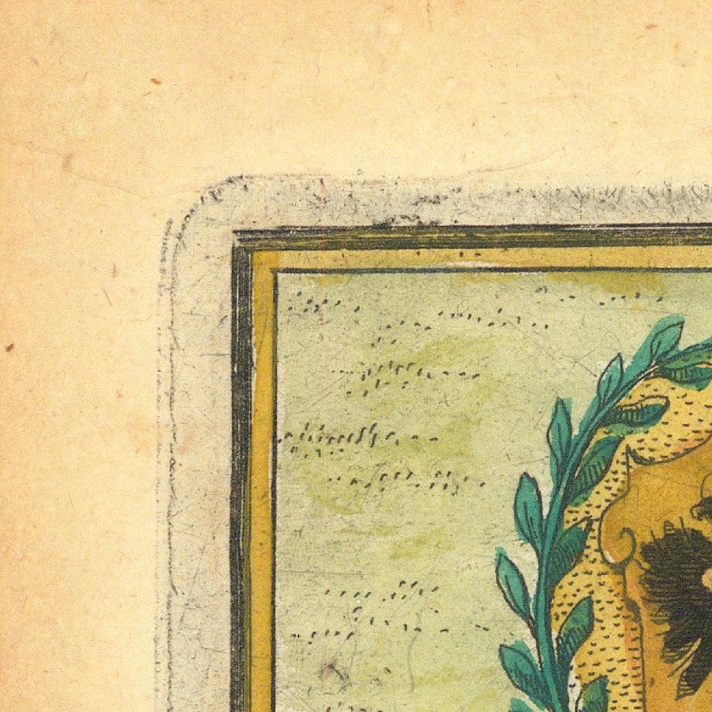 detail of the map from the top left corner