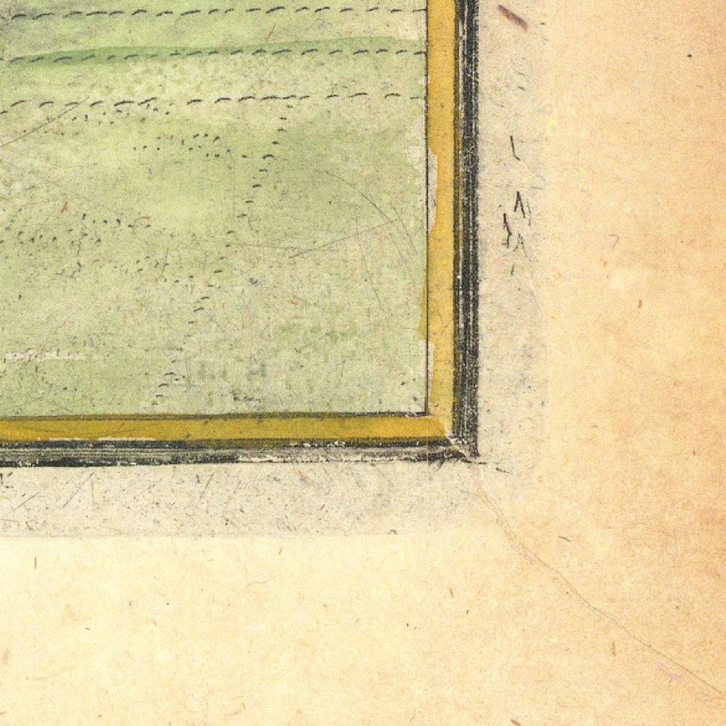 detail of the map from the bottom right corner