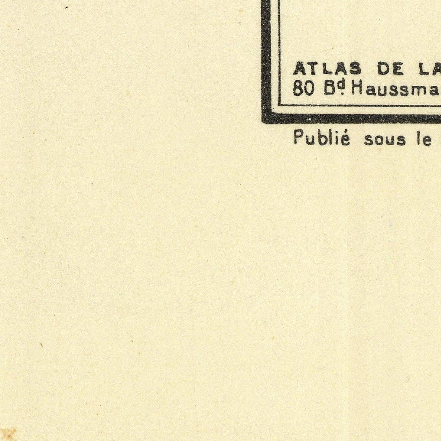 detail of the map from the bottom left corner