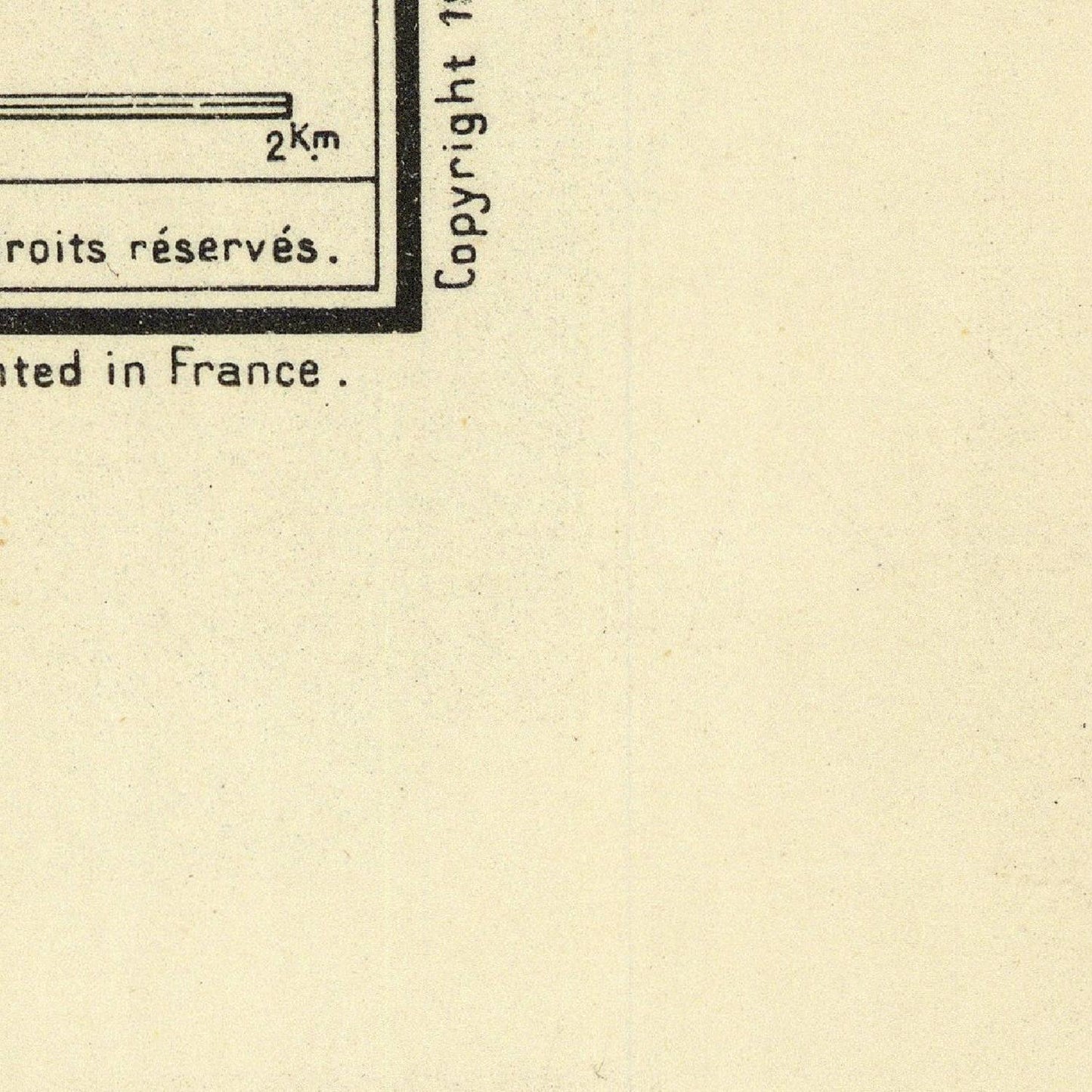 detail of the map from the bottom right corner