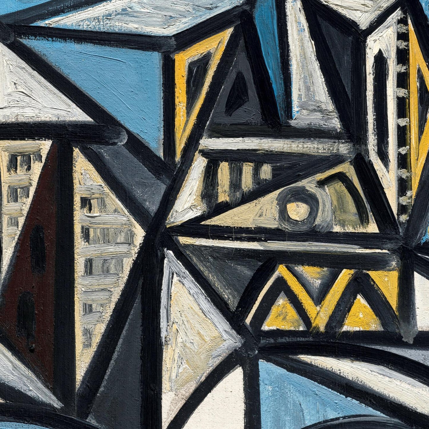 detail of the fine art reproduction from the centre left