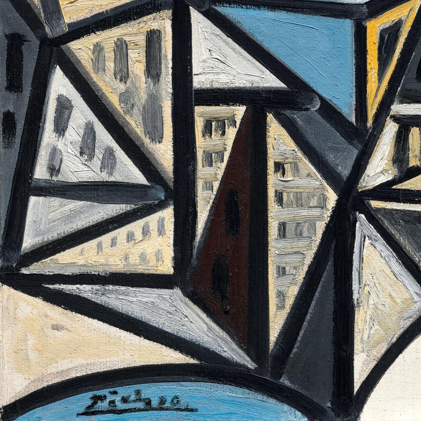 detail of the fine art reproduction from the bottom left corner
