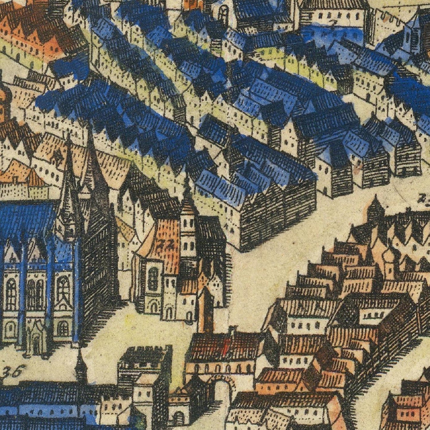 detail of the map from the centre